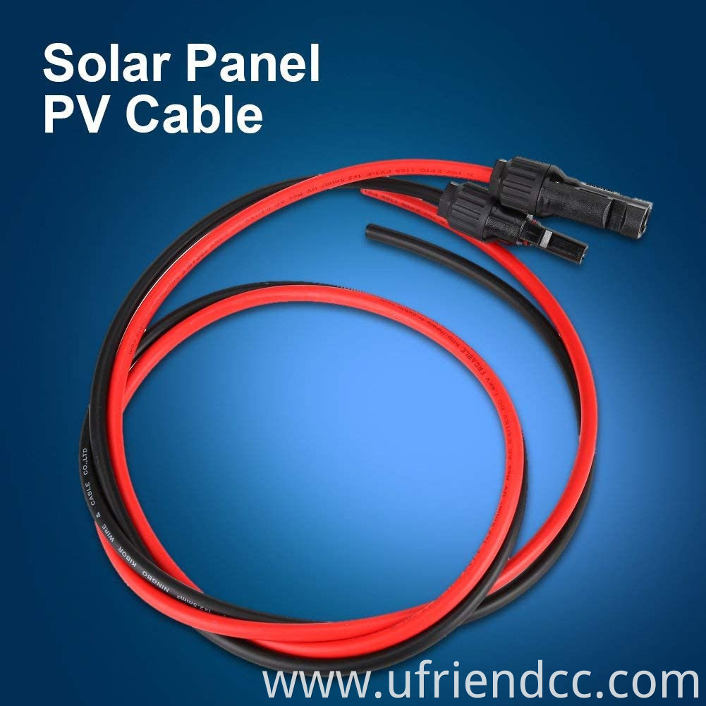 Solar PV Cable Extension cable 2.5mm Pair of Solar Panel DC1000V 30A For solar power station PV connector and PV Junction Box